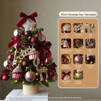 Nouvel ensemble de décorations de Noël en forme de rennes pour table, avec nœuds, pommes de pin, boules et ornements de gâteau, pour affichage festif, vente en gros
