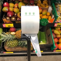 100% Biologisch afbreekbare PLA/PBAT PE geëmbosseerde zakken met stervormige bodem voor fruit en groenten, aanpasbare opties, EN13432 ASTM D6400 gecertificeerd