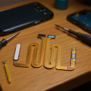 Cable flexible con botón de encendido y lector de huellas dactilares para Samsung Galaxy A04s A047F, color blanco - Product Image 3