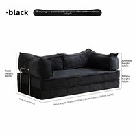 Vintage-Stil Modulares Schlafsofa Hochwertiges Wohnzimmer-Klappsofa für Kleine Wohnungen