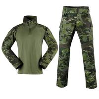 Ensemble de tenue tactique G3 pour hommes, manches longues, camouflage, uniforme en polyester/coton tricoté, respirant, résistant à l'usure, sécurité en plein air