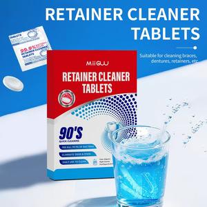 Tabletas Limpiadoras de Retenedores, Limpieza de Dentaduras Postizas, Elimina Manchas, Alineadores, Protectores Bucales, Perfecto para <span class=keywords><strong>Limpiador</strong></span> de Retenedores Ultrasónico - Product Image 2