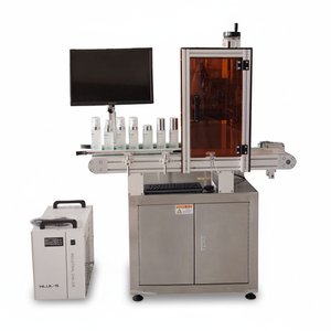 Marqueur laser UV anti-contrefaçon pour cosmétiques avec positionnement automatique, couvercle de protection, convoyeur servo personnalisé, sur mesure en usine - Product Image 1