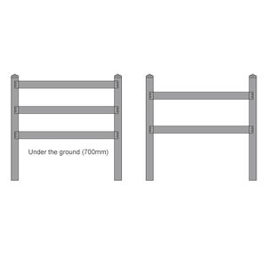 Vente flash : clôture de ferme pour chevaux en PVC blanc à 3 rails, poteaux et rails - Product Image 2