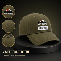 Casquette de baseball sportive réglable en polyester/coton doux avec logo personnalisé brodé à la main (6/5 panneaux)