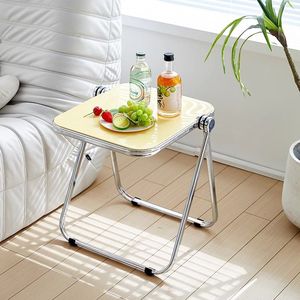 <span class=keywords><strong>Tavolino</strong></span> Pieghevole Impilabile con Piano Lucido e Gambe Cromate - Product Image 6