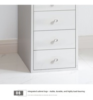 Table de toilette de luxe en MDF de style italien ; Table de maquillage moderne et minimaliste avec miroir éclairé multifonctionnel ; Utilisation en chambre à coucher