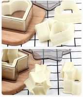 Ensemble de découpoirs à biscuits en nylon, formes rondes, carrées, en cœur et en étoile, moule à biscuits, outils de décoration de gâteaux en pâte à sucre, découpoir pour pâte à dumplings