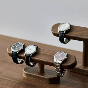 Support de présentation de bijoux en bois de hêtre massif rétro vintage en forme de T - Product Image 3