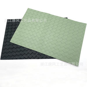 Manteles Individuales Redondos de Cuero Tejido, Resistentes al Aceite y al Calor, para Restaurante, Hotel, Uso Occidental, TW815 - Product Image 3