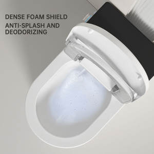Nouveau design, couvercle intelligent à levage automatique, protection en mousse dense, chauffage de siège, remplacement automatique de la nappe de protection, S-trap, montage au sol, télécommande - Product Image 5