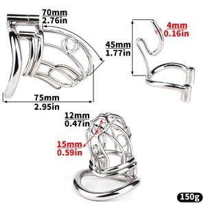 Jaula de Castidad para Pene, Dispositivo de Perforación para Pene, Anillo para Pene de Metal Ligero, Anillo de Castidad de Acero Inoxidable, Juguete Sexual BDSM - Product Image 2