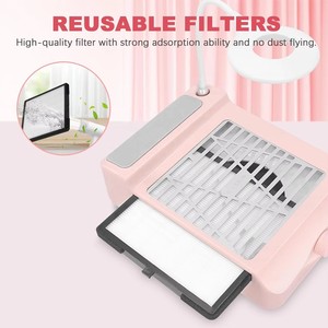 Nail Dust Collector, Adjustable Suction, Professional Nail Fan Dust Collector With Light Manicure Dust Collector - Product Image 4