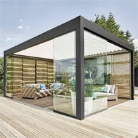 Toldo eléctrico moderno para exteriores, pérgola de aluminio para jardín, Bioclimatica