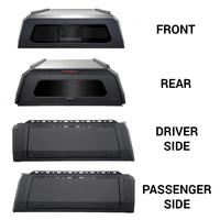 Stainless Steel Pickup Hardtop Truck Bed Topper Camper Canopy for Silverado RAM Ford F150 F250 Tacoma (301L-400L Capacity)