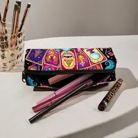 Trousse à crayons en tissu imprimé cartes de tarot pour garçons et filles - Meilleur cadeau, design de dessin animé 2D, fournitures scolaires