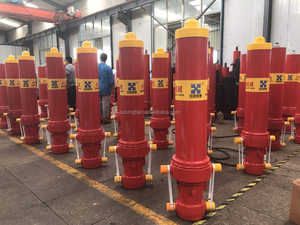 Telescopico Multi fase Dump camion della spazzatura carrello elevatore cilindro idraulico con pompa e cuscinetto per la piattaforma di lavoro aereo 80Ton rimorchio - Product Image 4