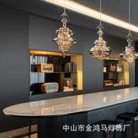 Lustre en verre et fer forgé, style nordique post-moderne, créatif, de luxe léger, pour bar, chevet, chambre et salle à manger, tendance influenceur