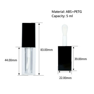 Emballage de maquillage en plastique avec logo personnalisé MLM, tube carré vide de 5 ml de haute qualité pour baume à lèvres avec grand applicateur, tubes pour gloss à lèvres - Product Image 3