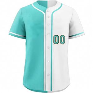 Popular Price Polyester Design Team Name Logo Number Printing Button Quick Dry <b>Baseball</b> Jersey - Product Image 1