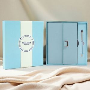 2025 2026 A5 PU Leather PP Notebook Thread Sewing Bound with Three-<b>fold</b> Design <b>Pen</b> Holder & Cardbox - Product Image 3