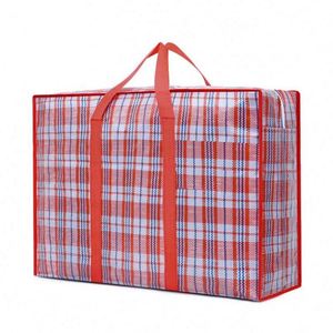 Sac de déménagement et de rangement grand format en polypropylène tissé (PP) vierge, personnalisé, épaissi, recyclé, robuste, imprimé, pliable et réutilisable, portable - Product Image 1