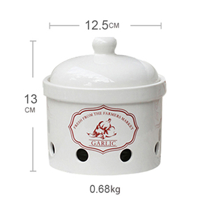 Optional Size Home Goods Kitchenware Ventilated Potato Onion <strong>Garlic</strong> Ceramic Canister Food Storage <strong>Jars</strong> with Lid - Product Image 6