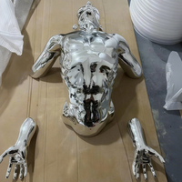 Escultura de Pared 3D de Tamaño Real de Fisicoculturista, Estatua Oculta de Mujer Corredora, Esculturas de Forma Humana Masculina y Femenina