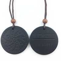 Pendentif en pierre de lave noire anti-ondes électromagnétiques, pierre quantique, énergie scientifique, soins de santé, diamètre 43 mm, pendentif énergétique scalaire pour