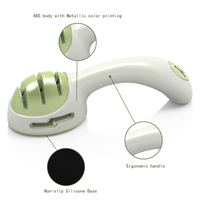 Aiguiseur de couteaux de cuisine ergonomique multi-usages, carbure de tungstène à grain grossier, céramique à finition fine, affûtage manuel