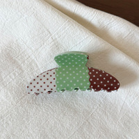 Pince à cheveux coréenne multicolore à pois en acétate, élégante et mignonne, pince requin tendance pour femmes