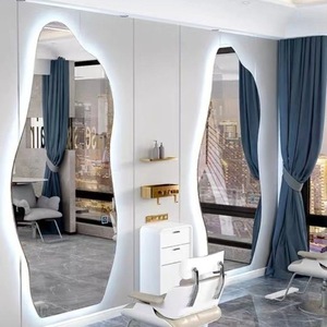 Juego de Muebles de Salón de Belleza con Espejo Ovalado Cuadrado de Diseño Moderno y Lujo Ligero, Precio de Fábrica WSS, Diseño Personalizado - Product Image 3