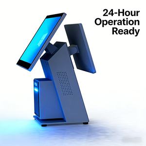 Système de point de vente Android à double écran tactile de 15,6 pouces, tout-en-un, <span class=keywords><strong>caisse</strong></span> <span class=keywords><strong>enregistreuse</strong></span> en métal, processeur quadricœur RK3568, RAM DDR3, stockage SSD MSATA - Product Image 2