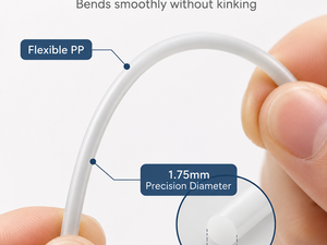 Filamento de Impresora 3D de PP Flexible de Etiqueta Neutra, 1.75mm, 0.4kg-1kg, Color Crudo, Moldeable a 220C, para Lápiz 3D e Impresora - Product Image 2