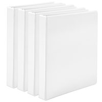 Thư Mục Tệp Trắng Bản Lề Bền Một Chạm Dễ Dàng Mở 3 Vòng Binder Với Chiều Rộng Trở Lại 4Cm