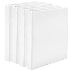 Carpeta de archivos blanca, bisagra duradera, un toque, fácil de abrir, carpeta de 3 anillos con 4cm de ancho