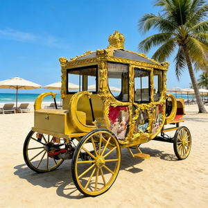 Carruaje de Caballos Iluminado para Navidad, Carruaje de Caballos para Bodas, Carruaje de Caballos Real de Lujo, Carruaje de Caballos de 4 Ruedas en Venta - Product Image 2