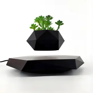 Plantas artificiales, flores, decoración del hogar, dormitorio, jardín, bonsái de aire, maceta flotante, maceta para plantas levitantes, levitación magnética