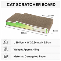 Rascador para Gatos de Cartón Corrugado de Dos Niveles con Diseño de Cara Sonriente