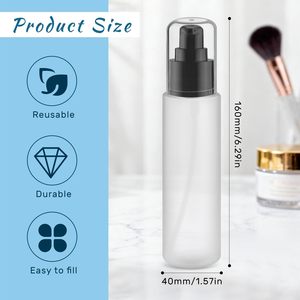 Flacon pulvérisateur personnalisé pour le corps, 100ml, 120ml, 150ml, 200ml, 250ml, avec épaule plate et finition givrée - Product Image 2