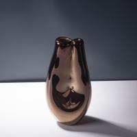 Amber Egg Shape Glas dekoration Vase Elegante Kristallglas vase für Wohnkultur