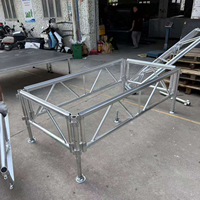 Plateforme de Scène Mobile et Portable en Aluminium pour Événements, Mariages, Concerts, DJ – Dimensions : 1x1m, 2x2m, 1,2x1,2m, 1,2x2,4m