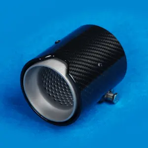 forBMW m1m2m3m4m5 Sandblasting stainless steel lining m performance exhaust tips TKA Carbon fiber muffler tip