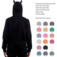 OEM Custom Logo Stylish Oversized Full Face Zip Up 100% Cotton Embroidered Hoodie For Men