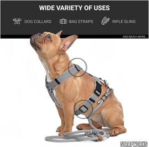 Strapworks - Deslizador Tri-Glide de Plástico Negro para Correas de Bolsas, Correas de Rifle y Collares de Perro (Paquete de Pulgadas) - Product Image 3