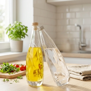 Botellas de Vidrio Transparentes Vacías Personalizadas de Fábrica N.° 1 para Brandy, Whisky, <span class=keywords><strong>Ron</strong></span>, Ginebra, Bebidas y Licores, Selladas con Corcho, Color Personalizado, Precio Económico - Product Image 1
