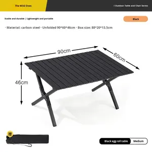 <span class=keywords><strong>Table</strong></span> pliante portable Hantu (<span class=keywords><strong>table</strong></span> à roulettes) avec cadre en acier carbone pour le <span class=keywords><strong>camping</strong></span>, le pique-nique, avec sac de transport, grande pour 2 à 6 personnes - Product Image 6