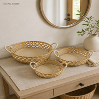 Panier en rotin tressé à la main de qualité supérieure, organisateur de rangement naturel pour la décoration de la maison, la buanderie, la salle de bain et la chambre à coucher