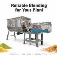 Mélangeur à ruban horizontal industriel, équipement de mélange de poudre sèche pour les additifs de détergent, les colorants et les pigments