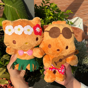 Peluche de Felpa de Algodón PP de 8 Pulgadas/20 CM de la Serie Sanrios para el Gato <span class=keywords><strong>Hawaiano</strong></span>, 50 Aniversario, Juguete de Peluche Suave para la Playa - Product Image 2